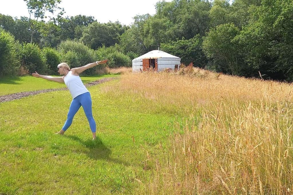 فندق Gilfach Gower Farm Luxury Yurt With Hot Tub أمّانفورد المظهر الخارجي الصورة